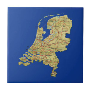 Carreau Cartes Pays-Bas Map