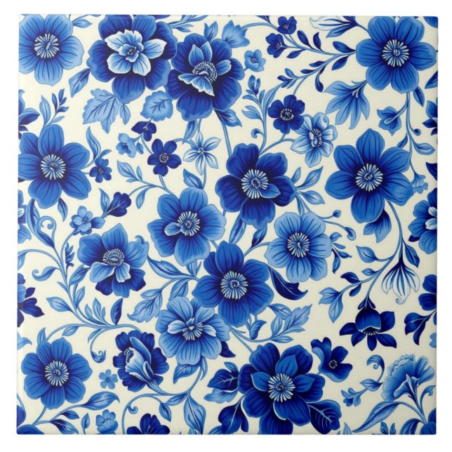 carreau cascade fleur bleue (Devant)