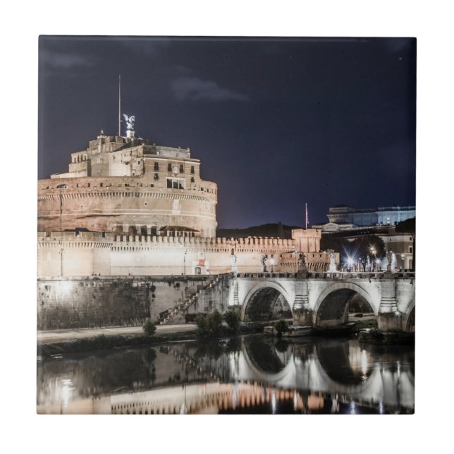 Carreau Castel Sant Angelo la nuit à Rome (Devant)