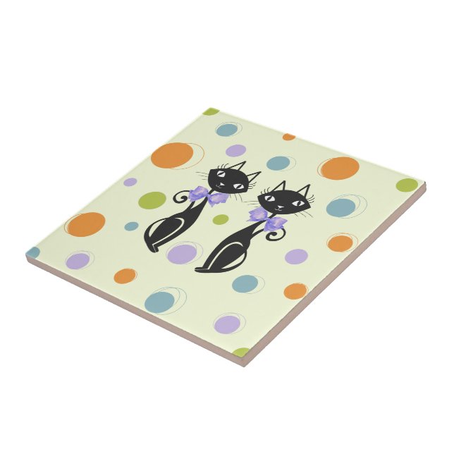 Carreau Cat moderne du milieu du siècle (Côté)