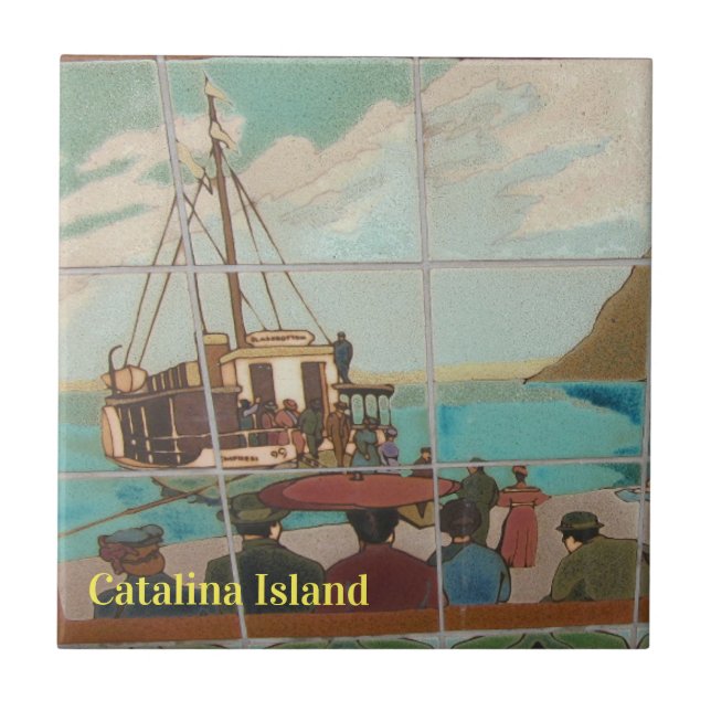 CARREAU CATALINA ISLAND CERAMIC TILE BOAT TO CATALINA (Devant)