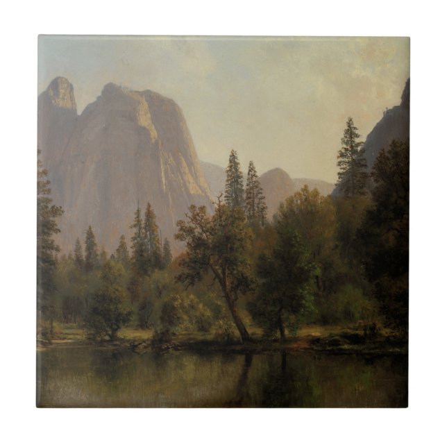Carreau Cathedral Rocks, Yosemite Valley Albert Bierstadt (Devant)