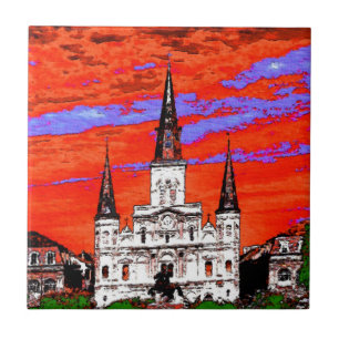 Carreau Cathédrale, Nouvelle-Orléans, Couleurs fauvistes