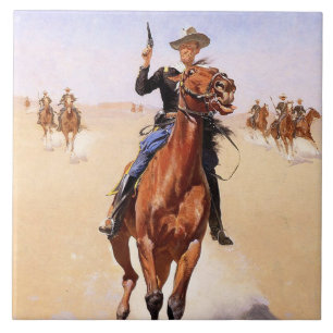 Carreau Cavalier des Plaines (Cavalier de cheval Cowboy)