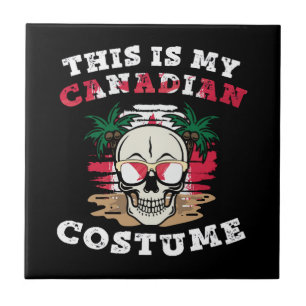 Carreau Ceci est mon déguisement d'Halloween canadien drôl