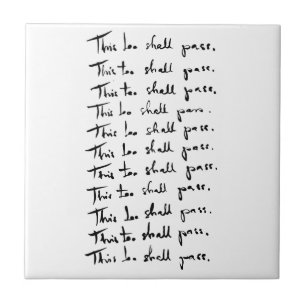 Carreau Cela aussi passera ! Guillemet inspirant