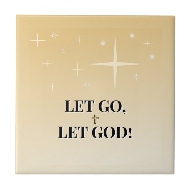 Carreau Celestial Cross Let Go Let God Glow (Devant)