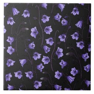 Carreau Cellules bleues de minuit, cloches, Bellflowers