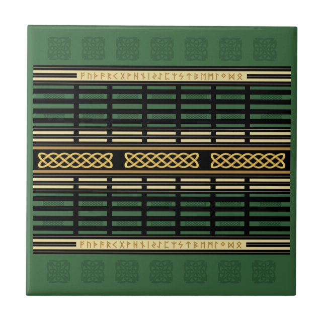 Carreau Celtic Runes 2 Ceramic Tile (Devant)