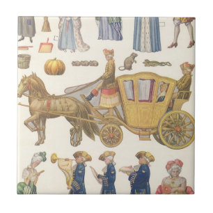 Carreau Cendrillon, jouets en papier de poupées victorienn