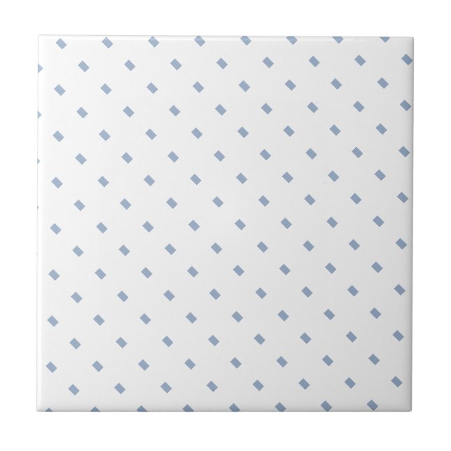 Carreau Ceramic Tile  Blue Stripe Square (Devant)