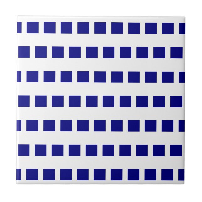 Carreau Ceramic Tile Blue & White Checkered (Devant)