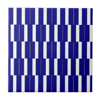 Carreau Ceramic Tile Blue & White Stripe