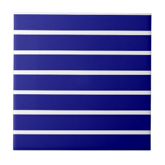 Carreau Ceramic Tile Blue & White Stripe
