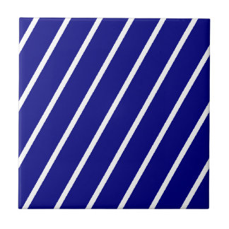 Carreau Ceramic Tile Blue & White Stripe