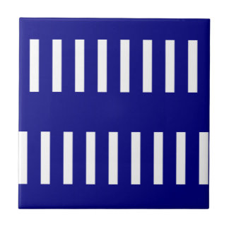 Carreau Ceramic Tile Blue & White Stripe