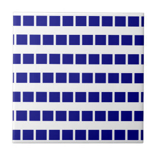 Carreau Ceramic Tile Blue & White Stripe Checkered
