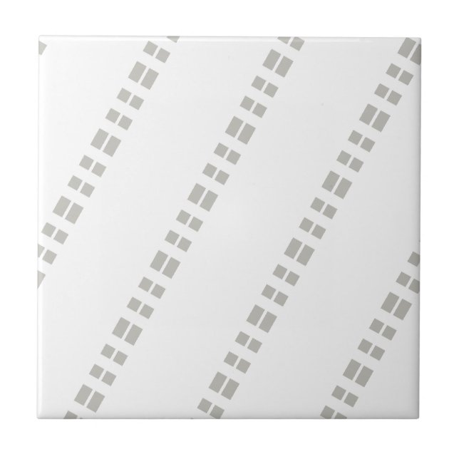 Carreau Ceramic Tile Grey & White Stripe (Devant)