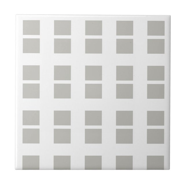 Carreau Ceramic Tile Grey & White Stripe Square (Devant)