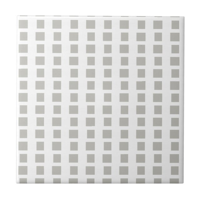 Carreau Ceramic Tile Grey & White Stripe Square (Devant)