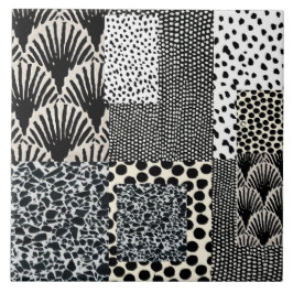 Carreau céramique avec design noir et blanc audacieux