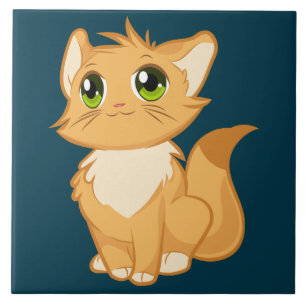 Carreau céramique chaton