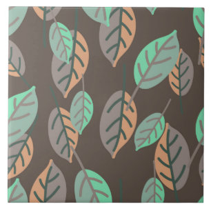 Carreau céramique feuille forestière
