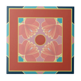 Carreau céramique florale marocaine