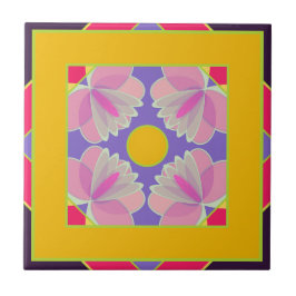 Carreau céramique florale marocaine