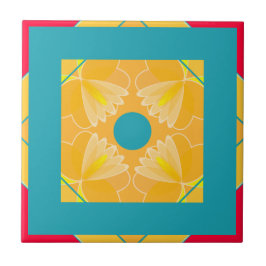 Carreau céramique florale marocaine