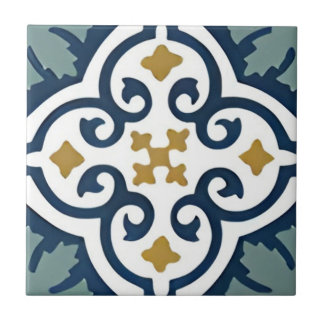 Carreau céramique peinte à la main harmonieux motif floral