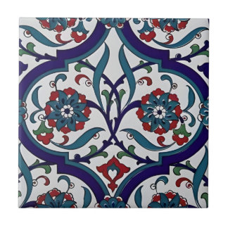 Carreau céramique peinte à la main motifs floraux contempo