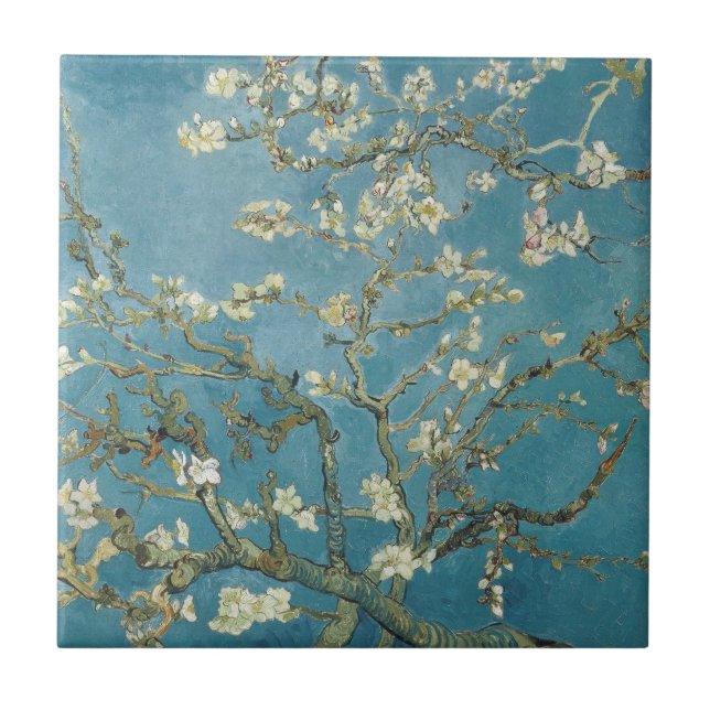 CARREAU CÉRAMIQUE: VINCENT Van Gogh : ALMOND BLOSS (Devant)