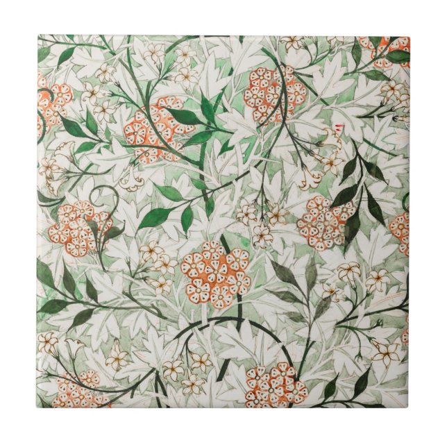 CARREAU CÉRAMIQUE: WILLIAM MORRIS : JASMINE (Devant)