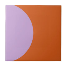Cercle géométrique Abstrait moderne violet et oran
