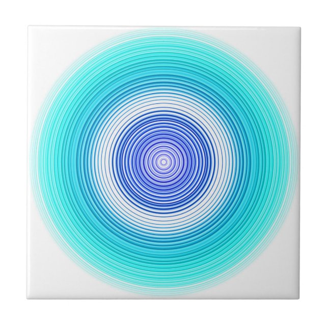 Carreau Cercles - aqua turquoise turquoise bleu cyan (Devant)