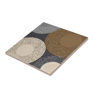 Carreau Cercles gris Brown minimalistes