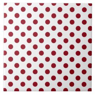 Carreau Cercles Pois rouges Crimson
