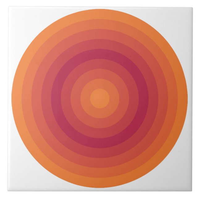 Carreau Cercles Sun Orange Viva Magenta (Devant)