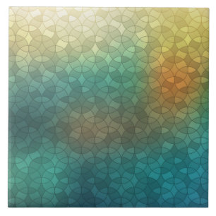 Carreau Cercles vert dégradé motif géométrique