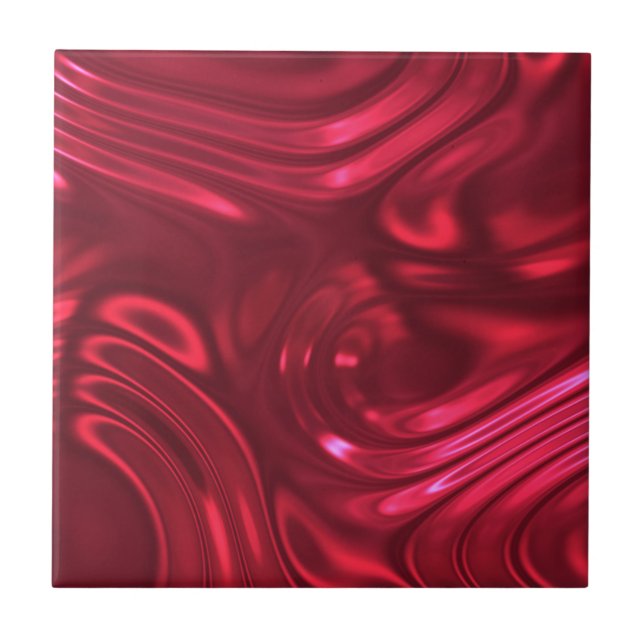 Carreau Cerise Crimson Red Swirl (Devant)