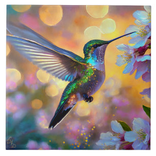 Carreau Cerisier Imaginaire Sunrise Hummingbird