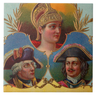 Carreau César - Kaiser - Tsar boîte à cigare imprimé étiqu