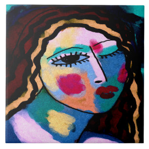 Carreau C'est une longue journée de peinture numérique Abs