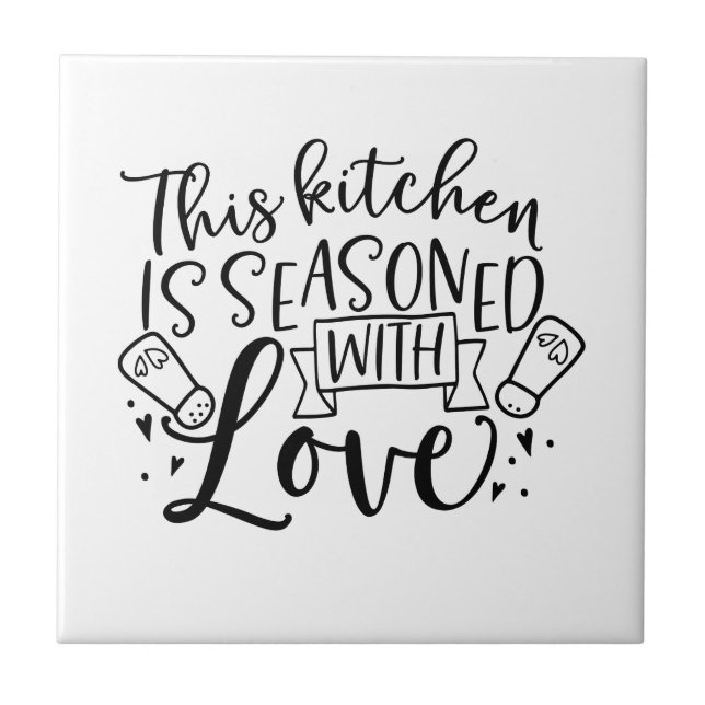 Carreau Cette Cuisine Est Assaisonnée D'Amour      (Devant)