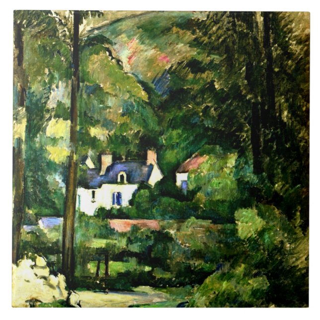 Carreau Cézanne - Maisons dans la verdure, 1881, (Devant)