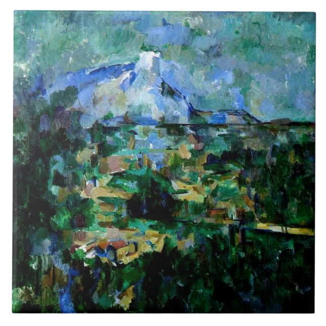 Carreau Cézanne - Mont Sainte-Victoire, célèbre peinture, (Devant)