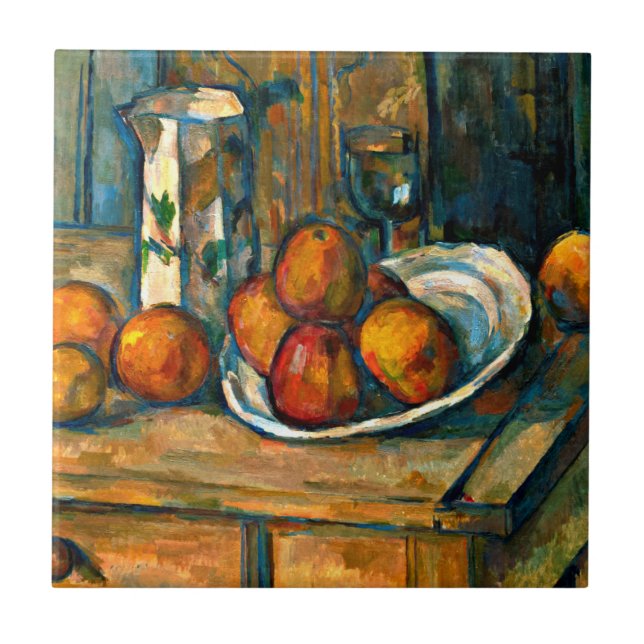 Carreau Cezanne - Vie morte avec Jug de Lait et Fruit (Devant)