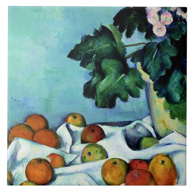 Carreau Cezanne - Vie morte avec pommes et primeurs (Devant)