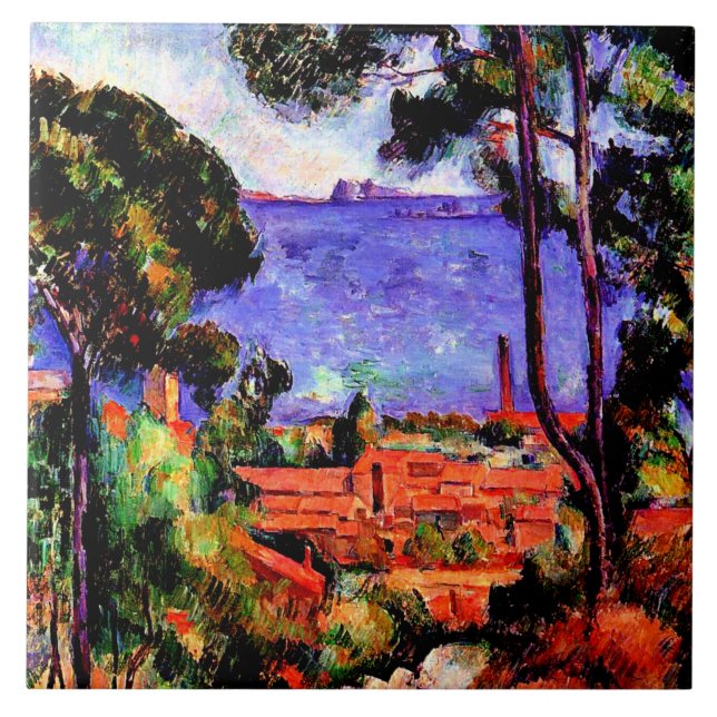 Carreau Cezanne - Vue à travers les arbres (Devant)